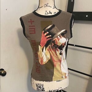 Tim McGraw Vintage Hat Graphic Sleeveless Top Country Music Concert Festival